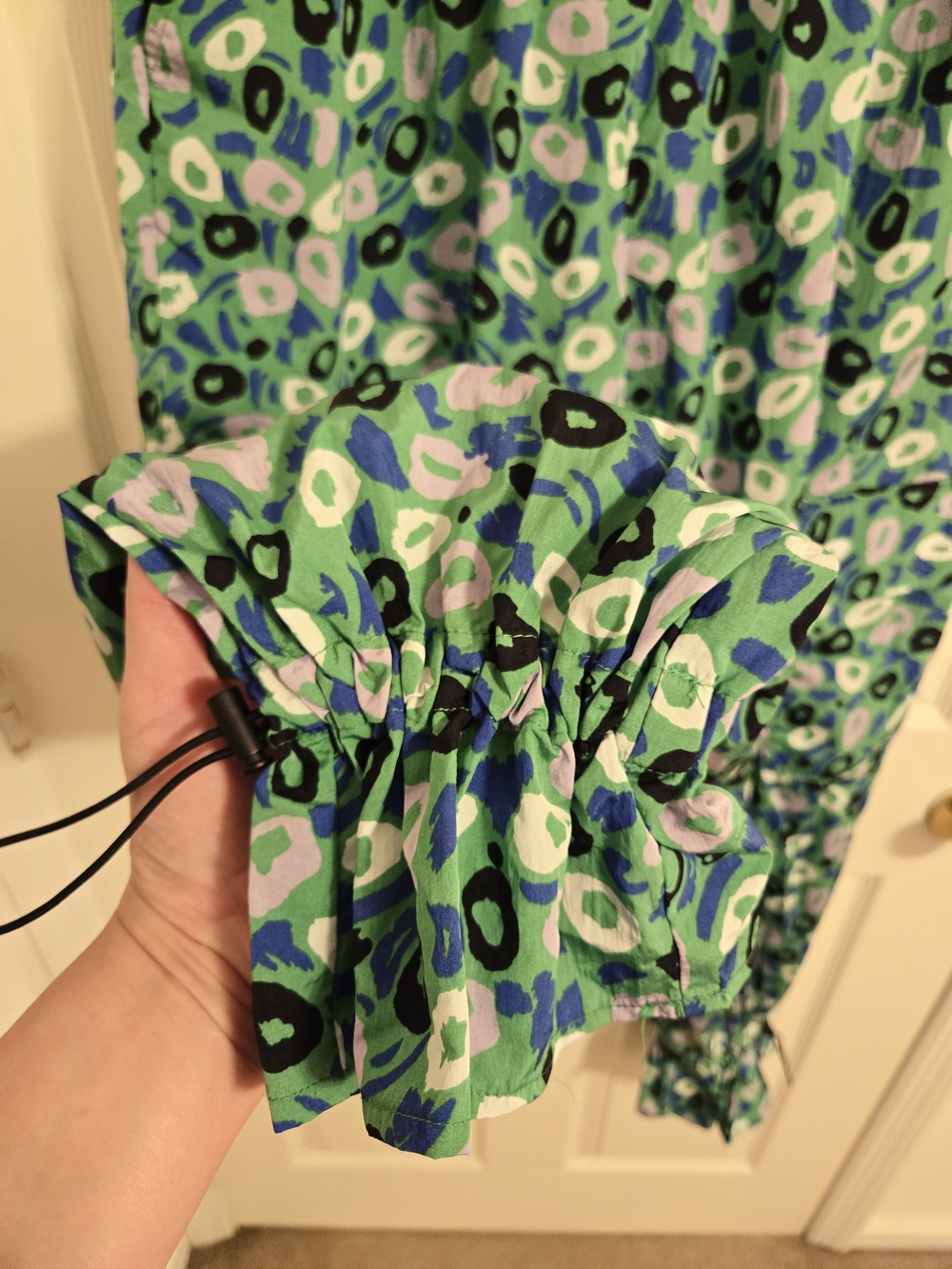 Diane von Furstenberg New Utility Jazz Dot Green And Blue Size Medium - Picture 3 of 6